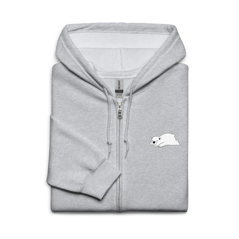 Cozy Comfi Unisex heavy zip hoodie - Hleepy Bear