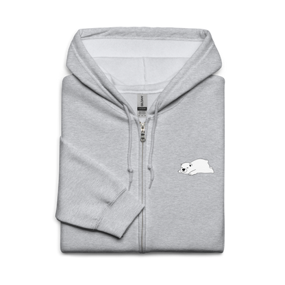 Cozy Comfi Unisex heavy zip hoodie - Hleepy Bear