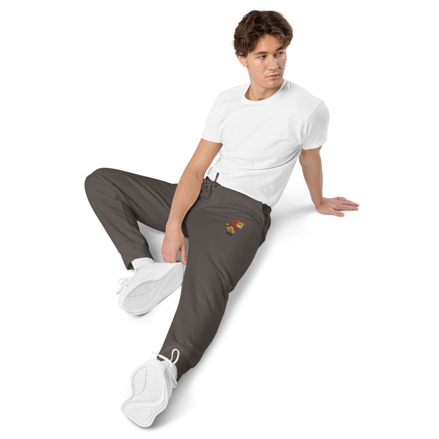 Cozy Comfi Unisex sweatpants "KING" Lion embroidery