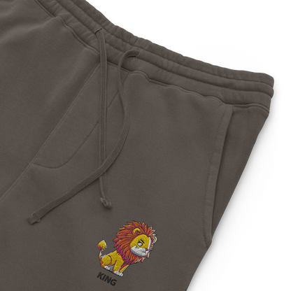 Cozy Comfi Unisex sweatpants "KING" Lion embroidery