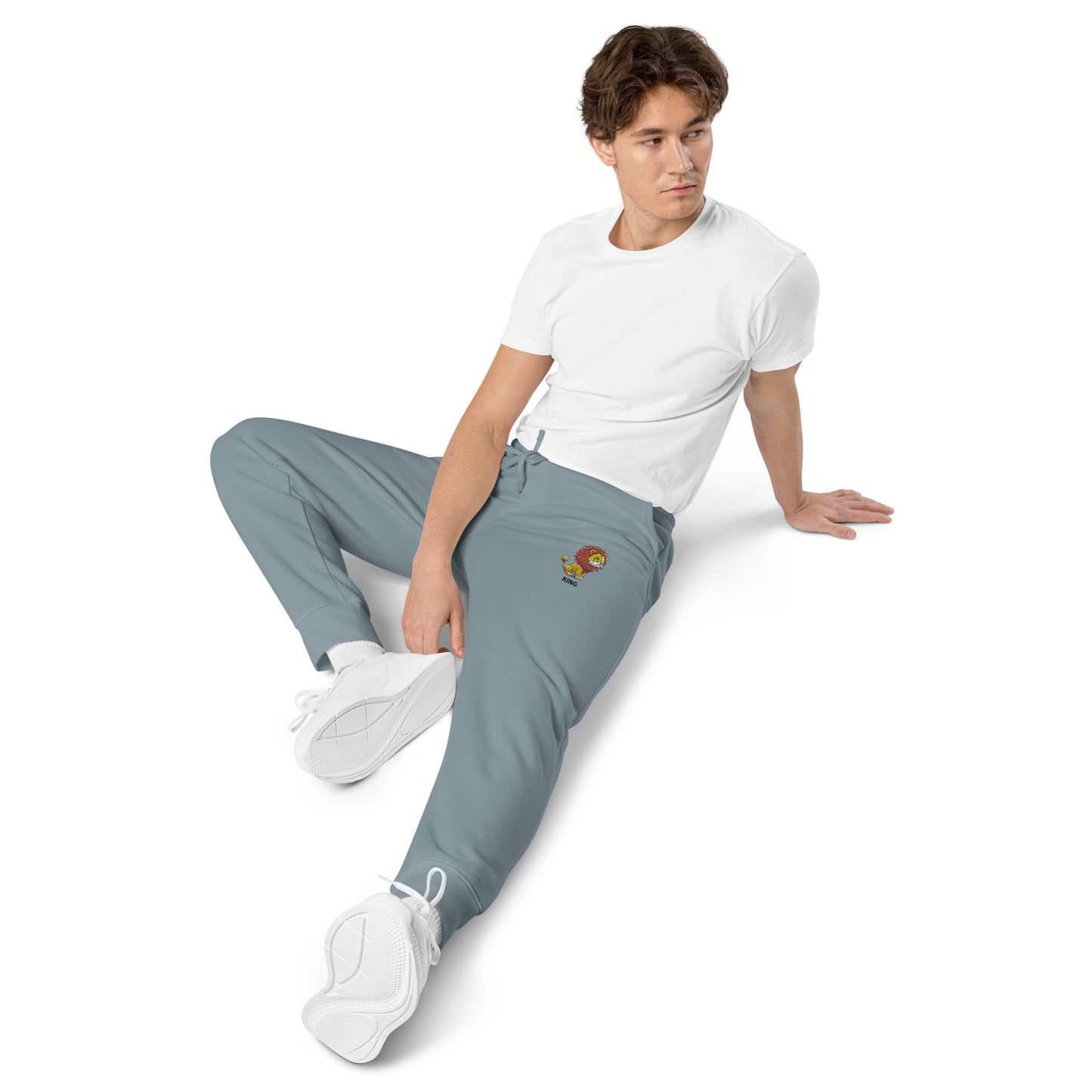 Cozy Comfi Unisex sweatpants "KING" Lion embroidery